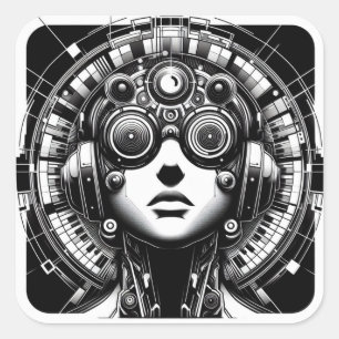 Adesivo Quadrado DJ Sticker