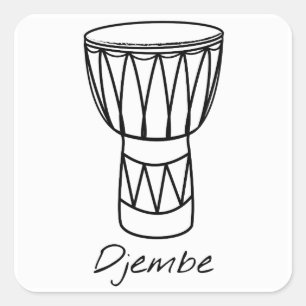Adesivo Quadrado Djembe