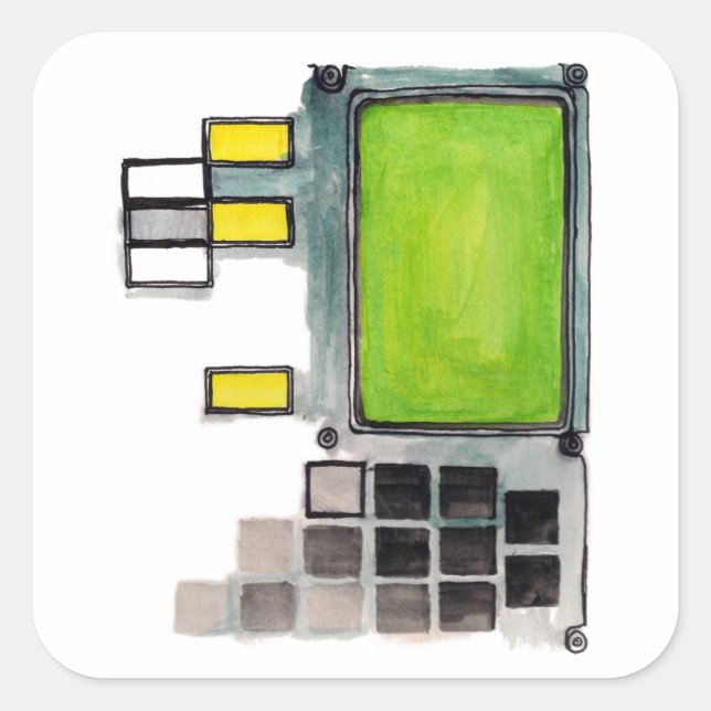 Adesivo Quadrado DKY Apollo Guidance Computer Sticker (Frente)