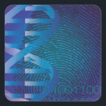 Adesivo Quadrado DNA Fingerprint Medical Science<br><div class="desc">Uma design legal, moderna e divertida inspirada na ciência médica. O presente perfeito para todos os médicos, enfermeiros, cientistas, professores de ciência, técnicos de laboratório, estudantes de ciência, enfim, qualquer geek de ciência em sua vida (e isso inclui você)! Projetado pela Science Geekness © em http://www.zazzle.com/sciencegeekness*</div>