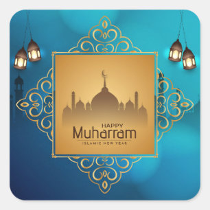 Adesivo Quadrado do Ano Novo Islâmico de Muharram