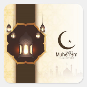 Adesivo Quadrado do Ano Novo Islâmico Muharram