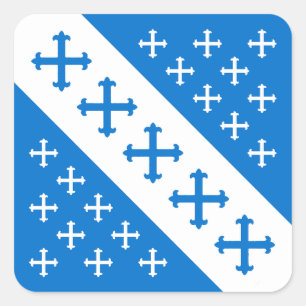 Adesivo Quadrado do Emblema da População de Nahrun