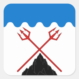 Adesivo Quadrado do Emblema da População de Teufel