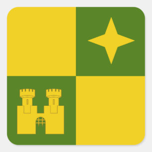 Adesivo Quadrado do Emblema da População do Castel