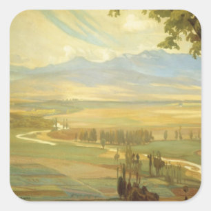 Adesivo Quadrado Do "etiquetas da manhã Avila" de Rivera