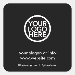 Adesivo quadrado do logotipo comercial do Promocio