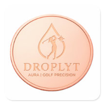 Adesivo Quadrado do Logotipo Droplyt Golf Aura