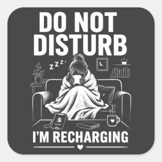 Adesivo Quadrado Do Not Disturb Introvert Mode