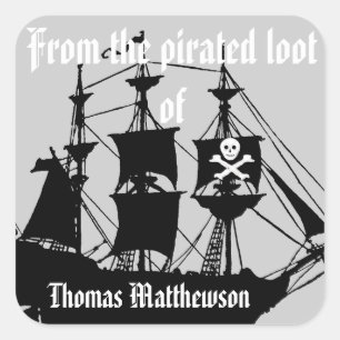 Adesivo Quadrado Do pilhagem pirateado de….