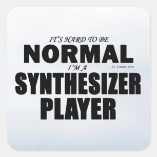 Adesivo Quadrado do Synthesizer Player Normal