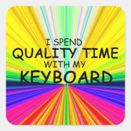 Adesivo Quadrado do Teclado de Tempo de Qualidade