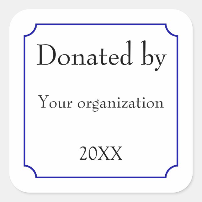 Adesivo Quadrado Doado por Modelo (Frente)