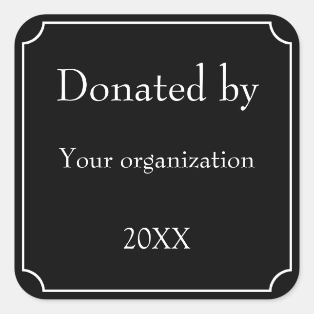 Adesivo Quadrado Doado por Modelo (Frente)