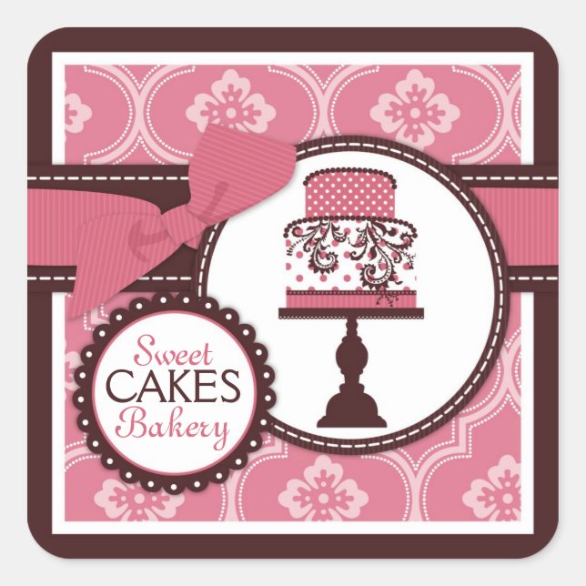 Adesivo Quadrado Doce Bake Sticker (Frente)