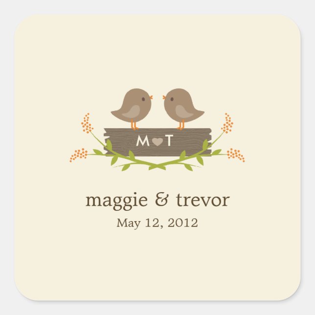 Adesivo Quadrado Doce Favor do Amor (Frente)