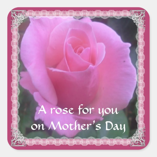 Adesivo Quadrado Doce Rosa (Frente)