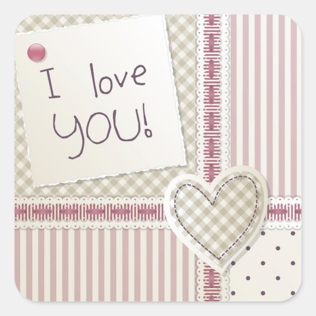 Adesivo Quadrado Doce Vinheta Cardíaca (Frente)