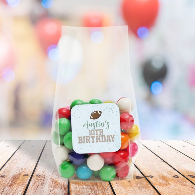 Adesivo Quadrado Documento do Simples Aniversário do Festa Esportiv (Criador carregado)