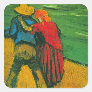 Adesivo Quadrado Dois Amantes por Vincent van Gogh