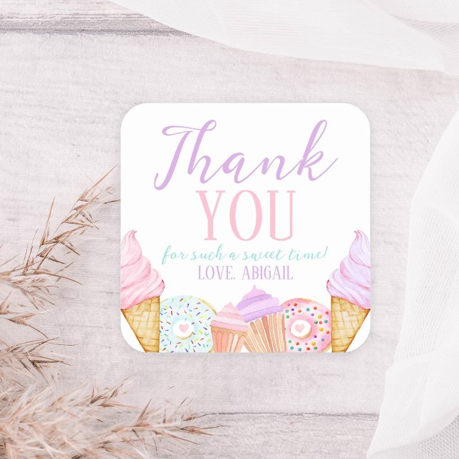 Adesivo Quadrado DOIS Bons Aniversário (Criador carregado)