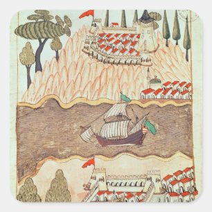 Adesivo Quadrado Dois castelos no Mar Negro