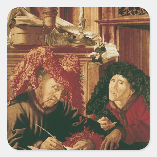 Adesivo Quadrado Dois coletores fiscais, c.1540 (Frente)