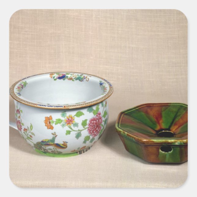 Adesivo Quadrado Dois potes de câmara (Frente)