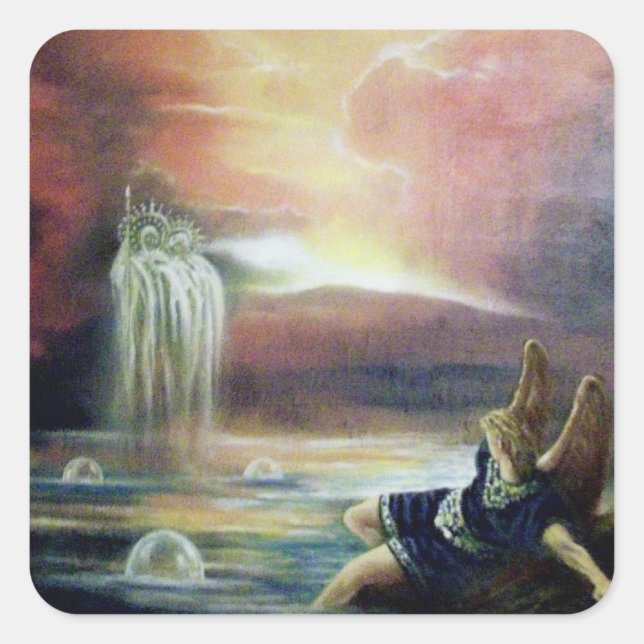 ADESIVO QUADRADO DOIS SANTOS JOHN E FALLEN ANGEL (Frente)