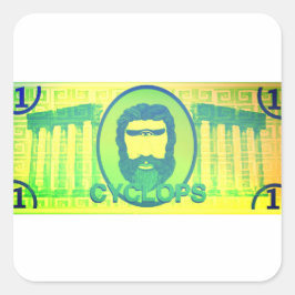 Adesivo Quadrado Dólar do Ciclo do Halloween