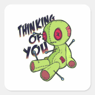 Adesivo Quadrado Doll Voodoo