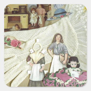 Adesivo Quadrado Dolls Sticker