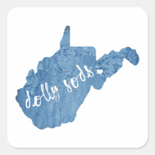 Adesivo Quadrado Dolly Sods Wilderness West Virginia Wood Grain