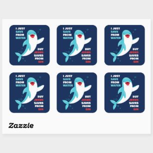 Adesivo Quadrado Dolphin Faith Kids Jesus salva do cristão-sino