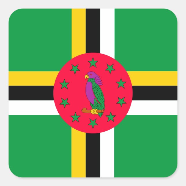 Adesivo Quadrado Dominica (Frente)