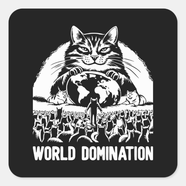 Adesivo Quadrado Domínio Mundial 1 (Frente)