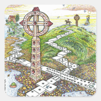 Adesivo Quadrado Domino Crosses Sticker
