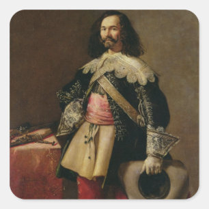Adesivo Quadrado Don Tiburcio de Redin y Cruzat (óleo em canvas)