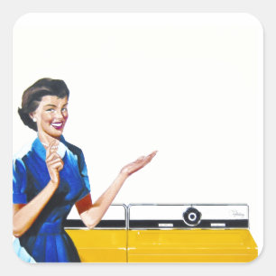 Adesivo Quadrado Dona de casa e arruela nova