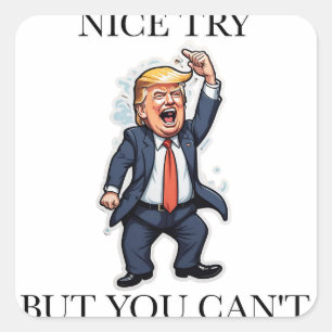 Adesivo Quadrado Donald Trump