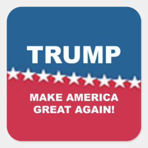 Adesivo Quadrado Donald Trump 2016