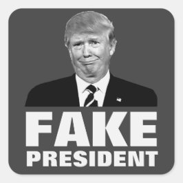 Adesivo Quadrado Donald Trump FAKE PRESIDENTE