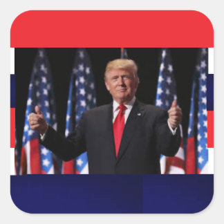 Adesivo Quadrado Donald Trump Patriotic Sticker