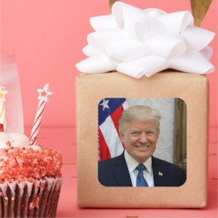 Adesivo Quadrado Donald Trump Presidente dos EUA Casa Branca MAGA 2