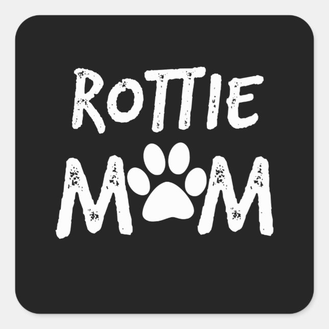 Adesivo Quadrado donativos de cachorro rottweiler da mãe podre (Frente)