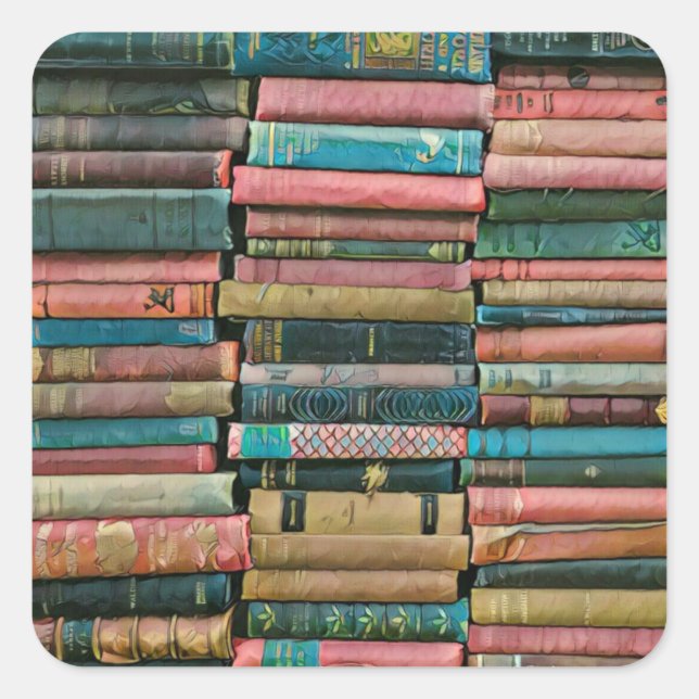 Adesivo Quadrado Dons bibliotecários para ela (Frente)