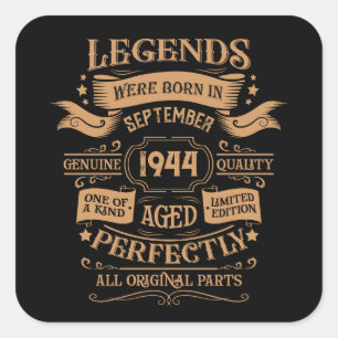 Adesivo Quadrado Dons personalizados de legendas de 80 de colheita