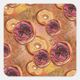 Adesivo Quadrado Donuts