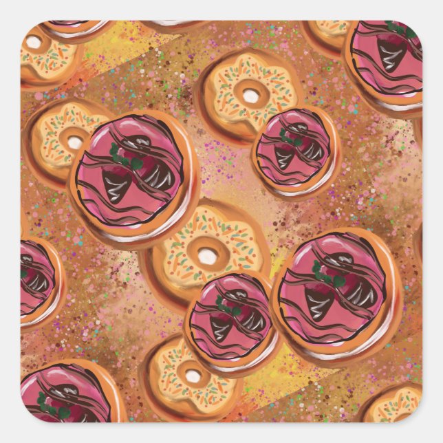 Adesivo Quadrado Donuts (Frente)