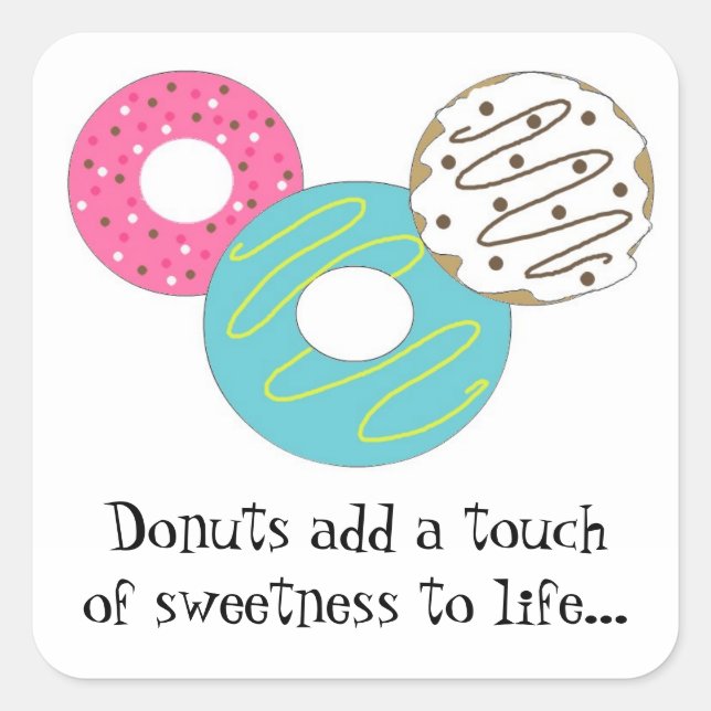 Adesivo Quadrado Donuts Doces (Frente)